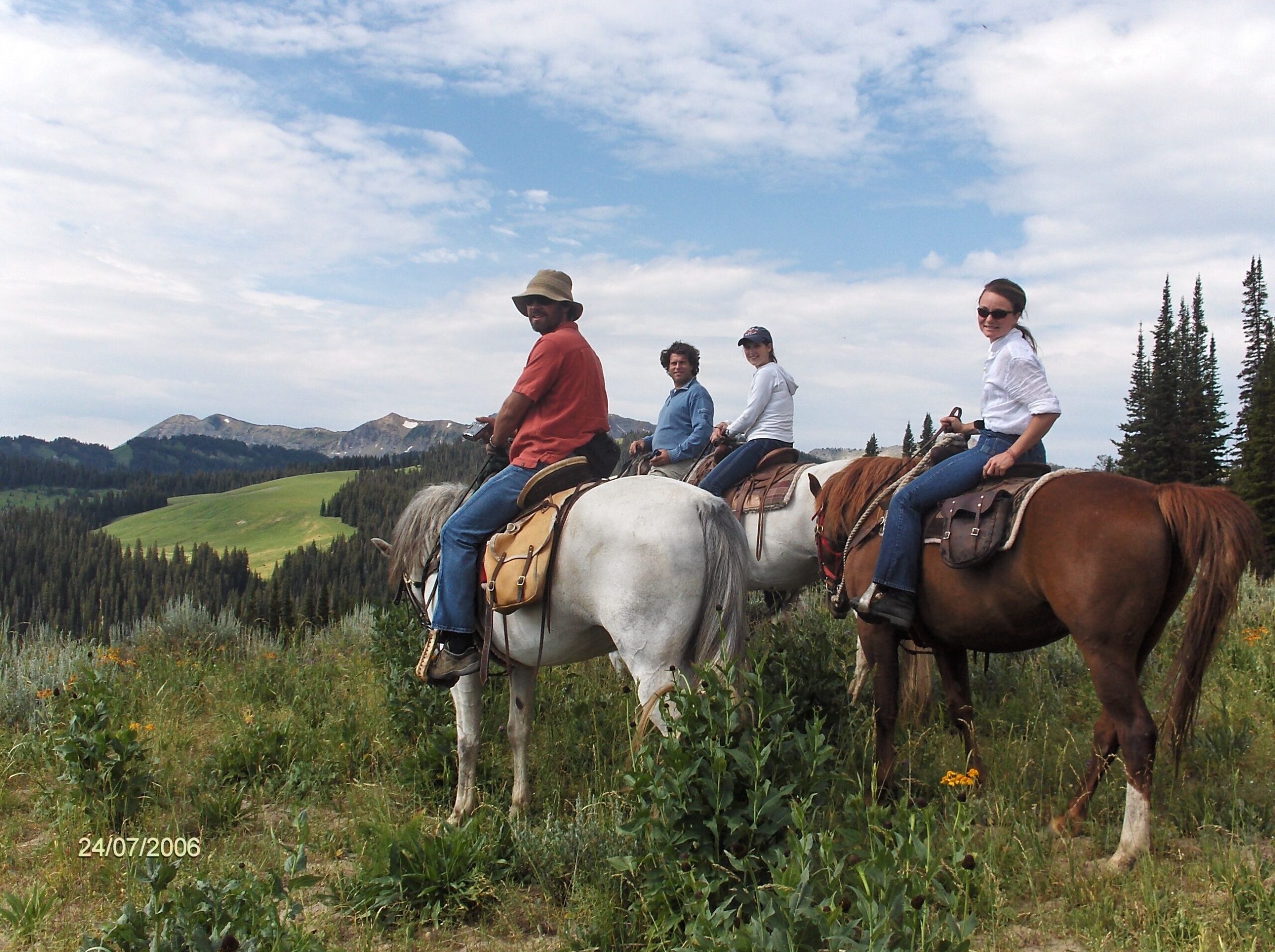 Alexandra Yannakos with the Amerines in the Wyoming Range Alexandra Yannakos with the Amerines in the Wyoming Range