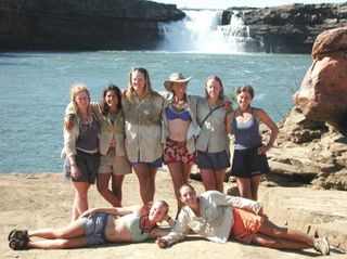 Ladies at the falls Ladies at the falls