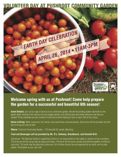 Earth Day Poster NOLS:Pushroot Earth Day Poster NOLS:Pushroot