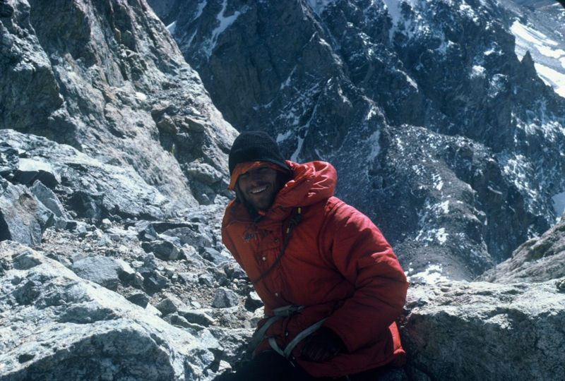 Jay on the Upper Saddle after the last rappel