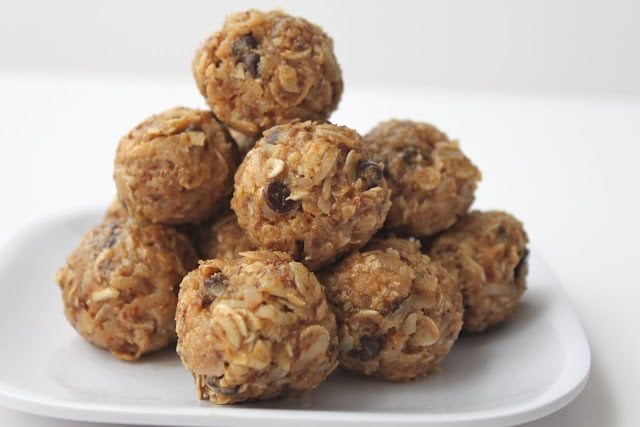 Plate of energy bites