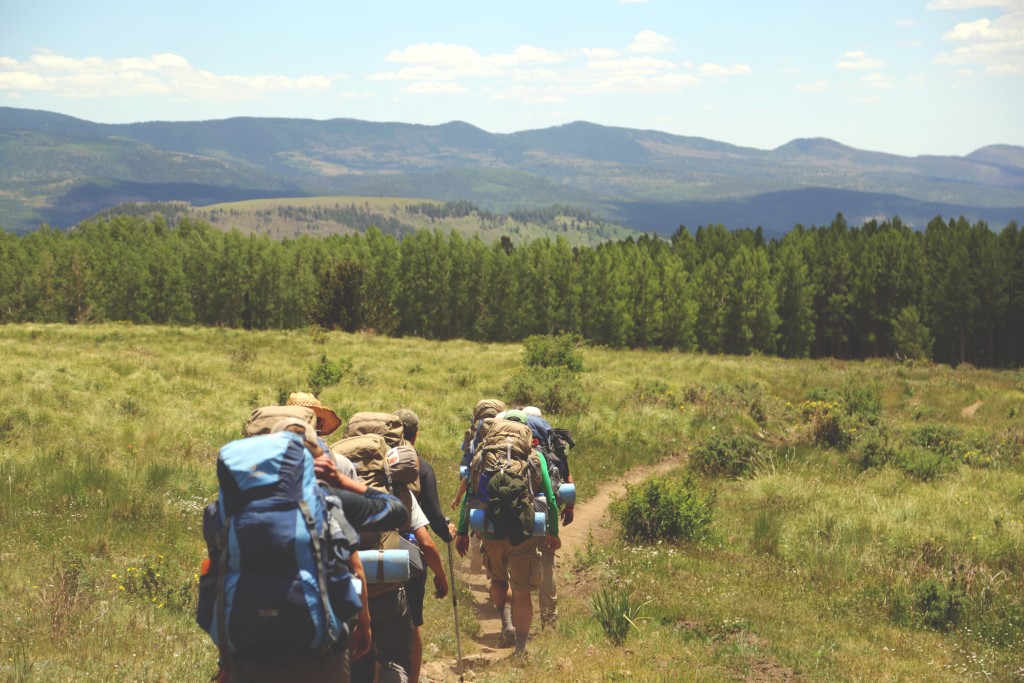 Backpacking in the mountains