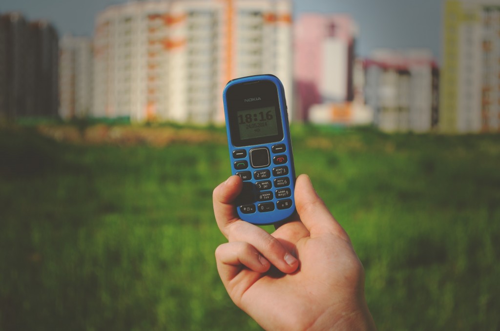 Phone in the city