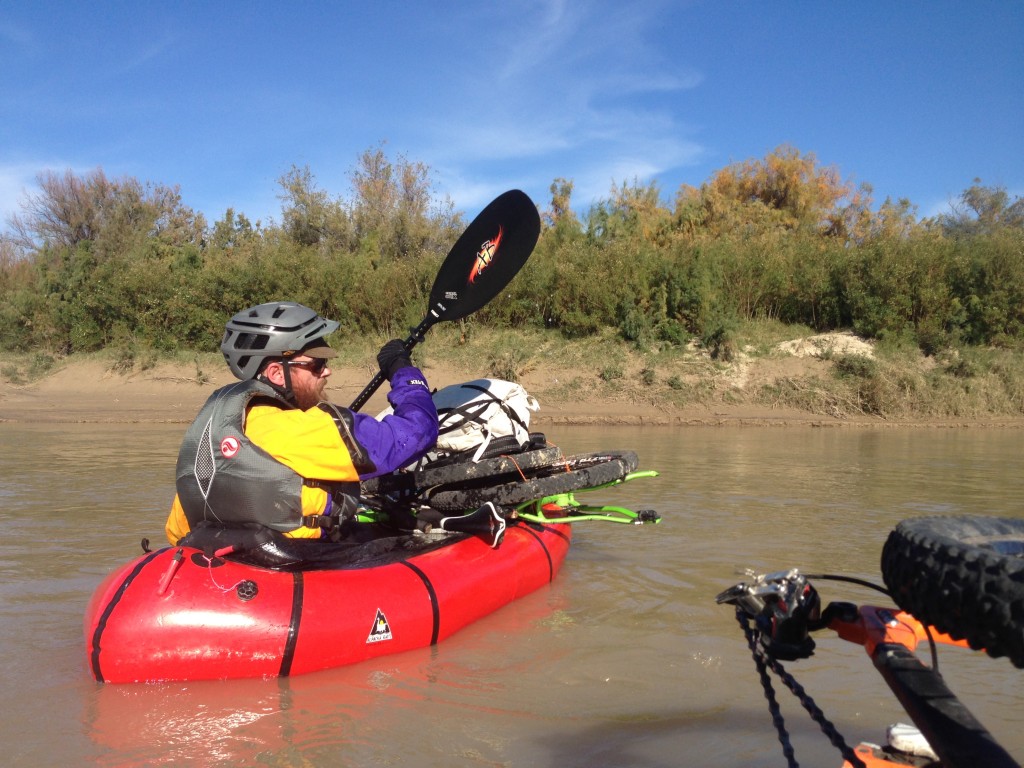 Rafting with bikes