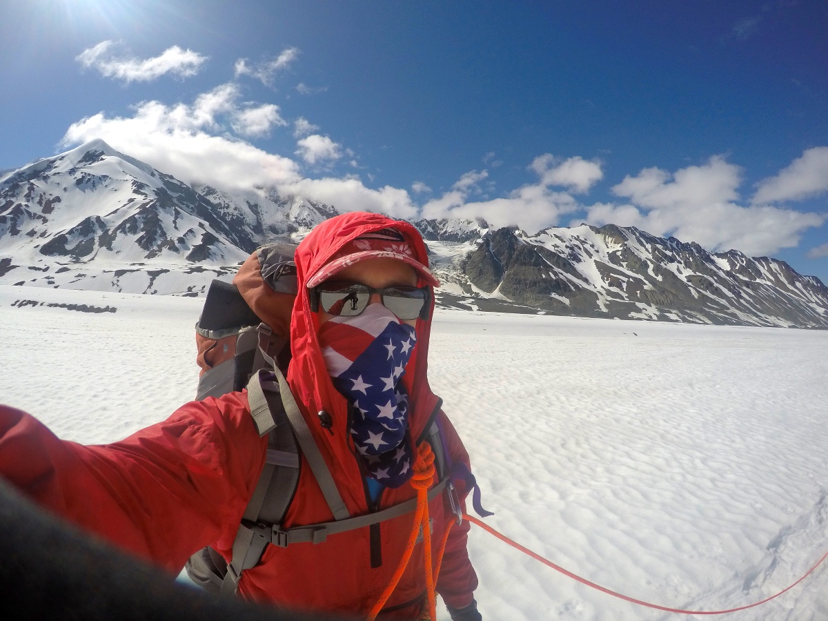 Sun on a glacier