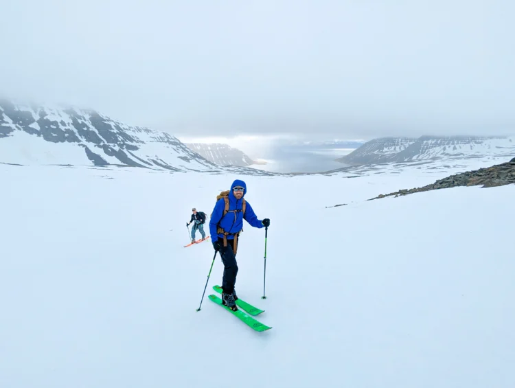 Skiers smiles in Iceland